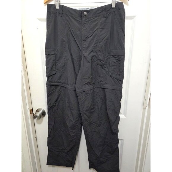 REI Co-O Women's Gray Convertible Hiking Pants Size 12 Lightweight Nylon Zip-Off - Picture 2 of 12